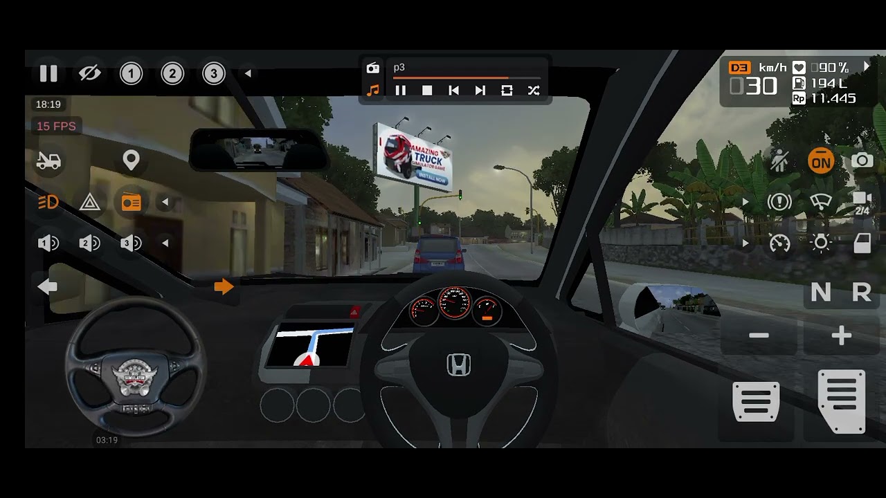 Test driving honda jazz mod 