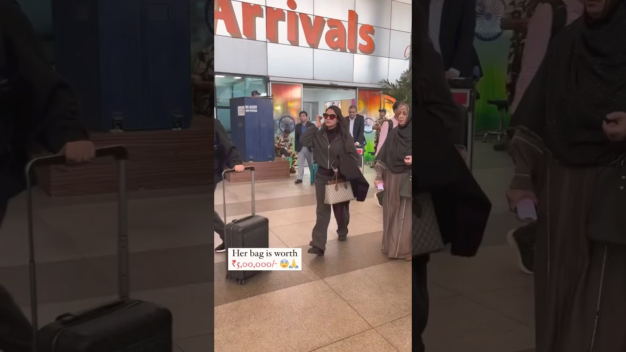 Shehnaaz carrying expensive bag ! #shehnaazgill #mediaonenews #youtubeshorts