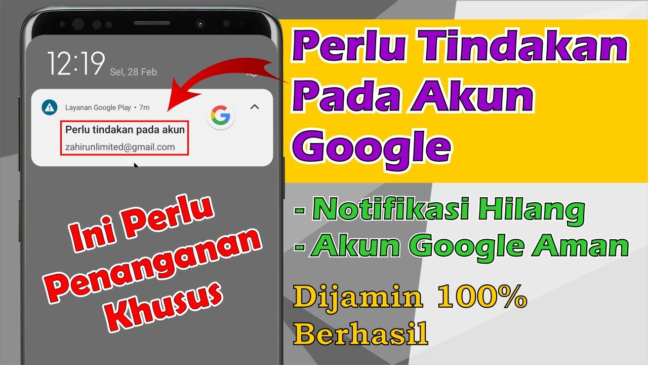 Cara Menghilangkan Notifikasi Perlu Tindakan Pada Akun Google