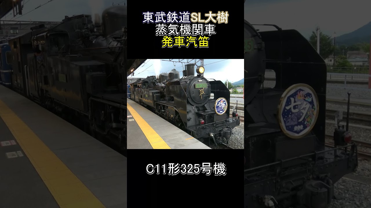 【東武鉄道】SL大樹蒸気機関車発車汽笛 #東武鉄道 #蒸気機関車  #sl汽笛 #sl大樹 #汽笛 #警笛 #日光市