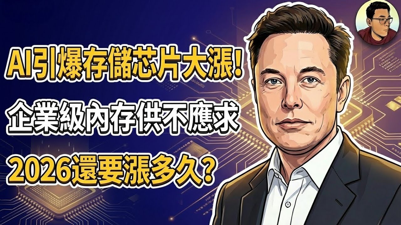 AI熱潮下存儲芯片徹底反轉！企業級SSD、PC內存供緊價漲，廠商業績暴增、終端成本攀升，一文看懂產業變局與2026走勢，訂閱跟緊科技投資熱點～#投資 