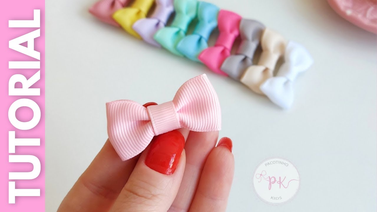 Laço gravatinha / Laço para INICIANTE / Laços para bebês