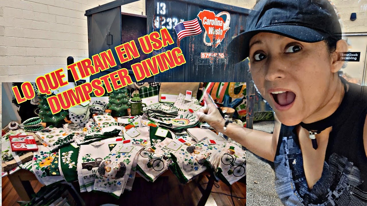 Cosas que TIRAN en ESTADOS UNIDOS 🇺🇸 DUMPSTER DIVING 🔥 |Basura gratis