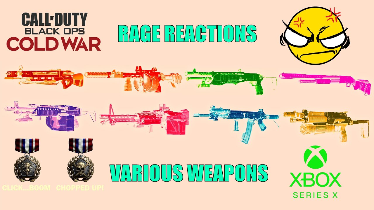 RAGE REACTIONS using VARIOUS WEAPONS (Black Ops Cold War)