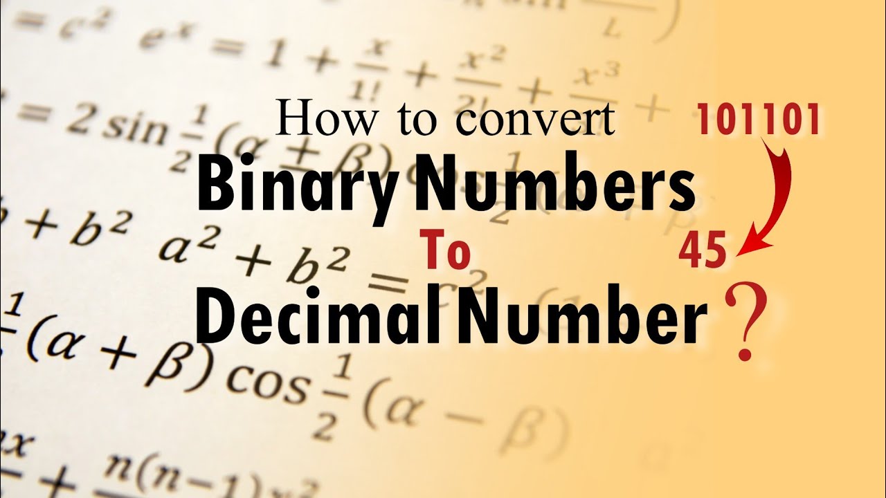 Binary Number to Decimal Number and Decimal to Binary Numbers Conversion,Sir Ahsan Maths Preparation