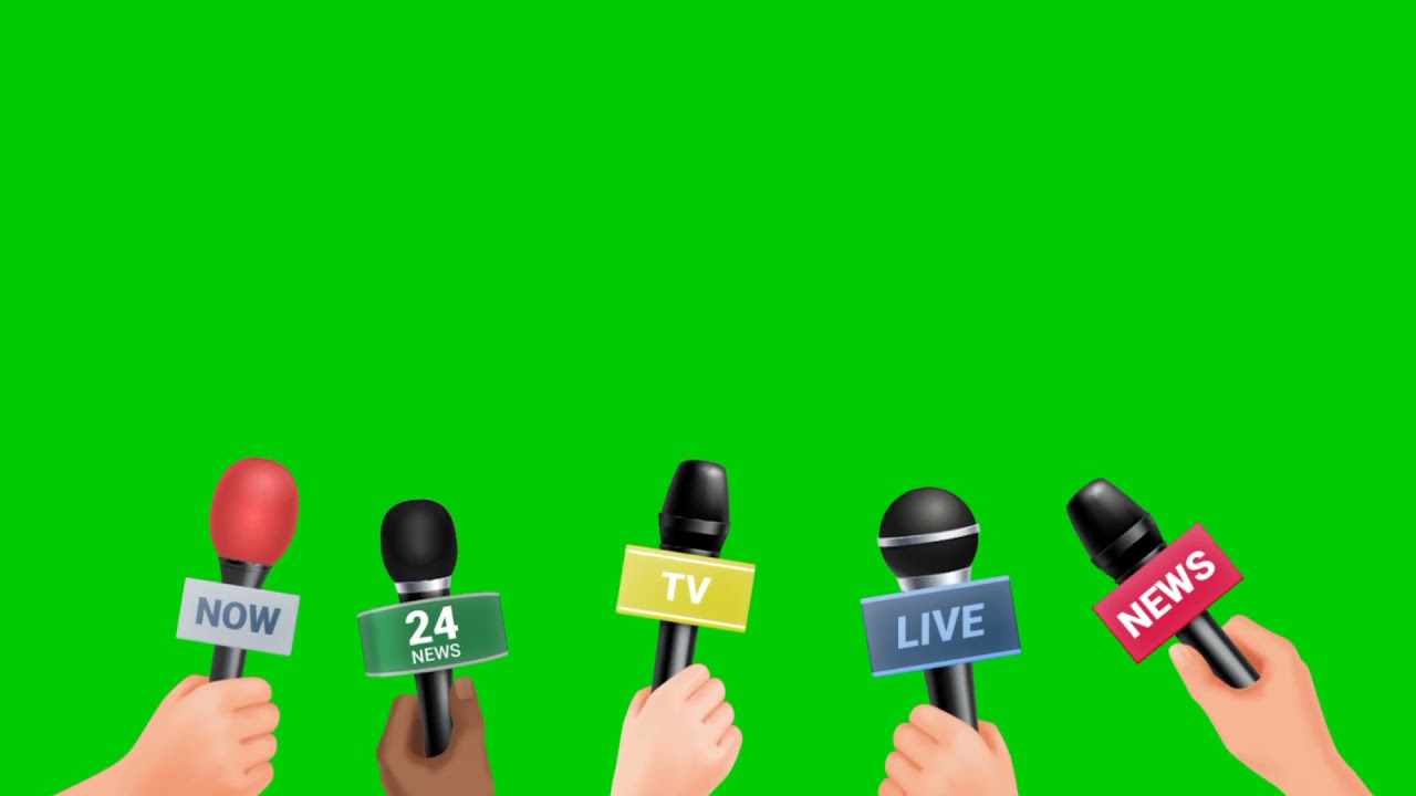 News Reporter's Mike Micro Free Green Screen background no copyright Download link in Description