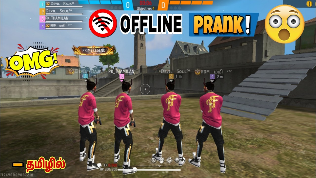 OFFLINE PRANK 🥵 CS RANKED GRANDMASTER 💀 FREE FIRE🔥 PKTHAMILAN தமிழில்
