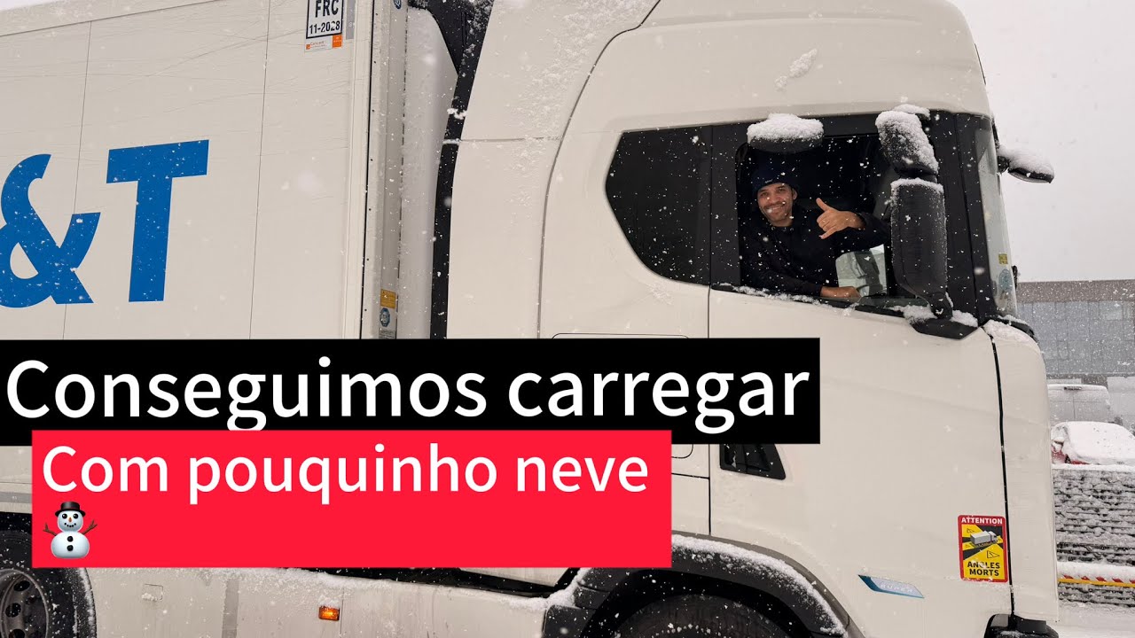 146 - PRIMEIRA NEVE DE 2026 PEGOU A GENTE DE SURPRESA ❄️🚛 | CAMINHONEIRO NA EUROPA