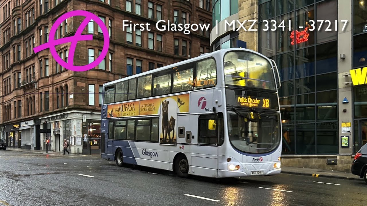 [𝙃𝙞𝙡𝙡 𝘾𝙡𝙞𝙢𝙗𝙨] First Glasgow | MXZ 3341 - 37217 | Volvo B9TL Wright Eclipse Gemini (€4 - ZF)