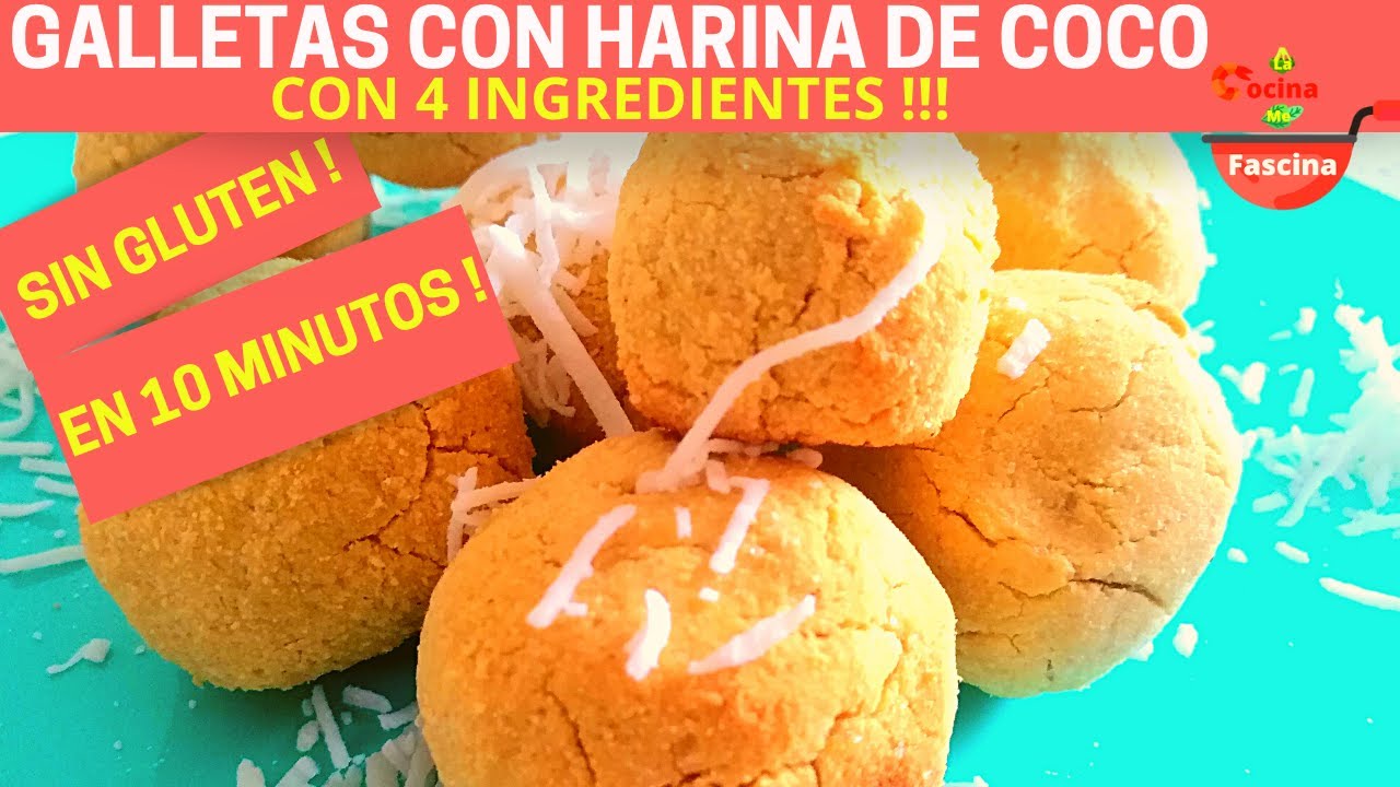 GALLETAS CON HARINA DE COCO (SIN GLUTEN )#galletasdecoco@LaCocinaMeFascina