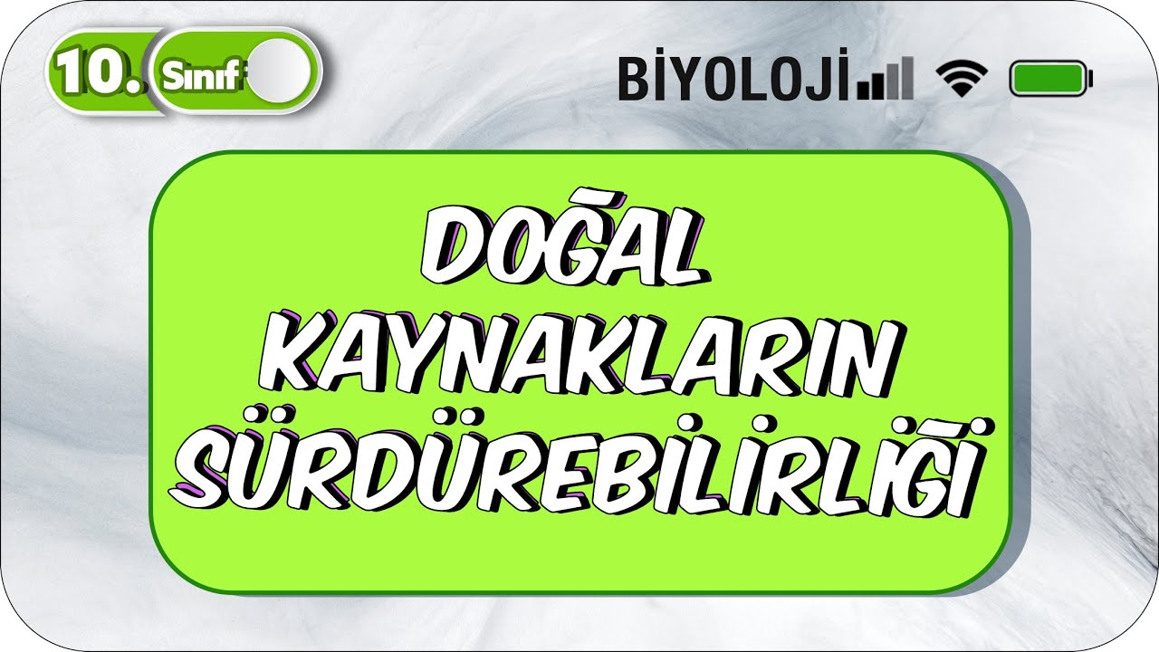 Doğal Kaynakların Sürdürülebilirliği | Tek Videoda Özet #2023