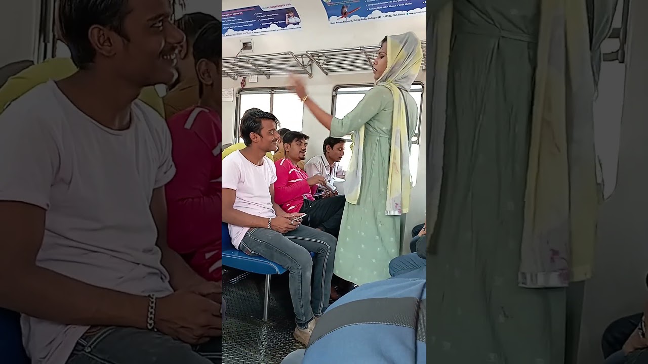 Mumbai Local Train Hijra #mumbai_local_train #local_train_updates #indian_railway #yt_shorts #viral