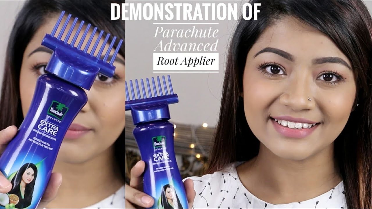 How to apply Hair oil- Parachute Advanced Root Applier Demonstration