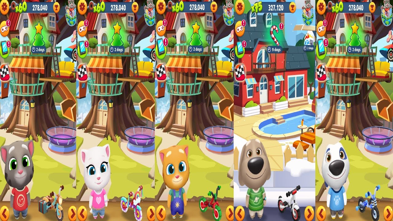Tom Gold Run.Tom vs Angela vs Ginger vs Been vs Hank Gameplay Android#47