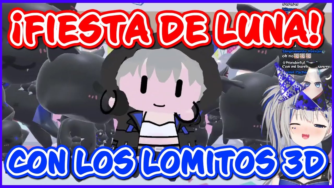 Luna hace incre&iacute;ble fiesta con los Lomitos 3D【Luna Rurine】