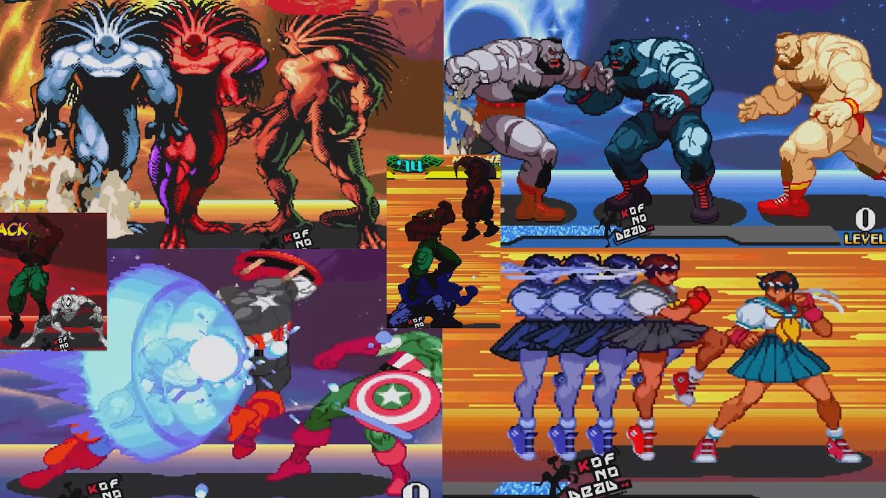 Personajes Ocultos Marvel Super Heroes vs Street Fighter Todos los poderes tutorial