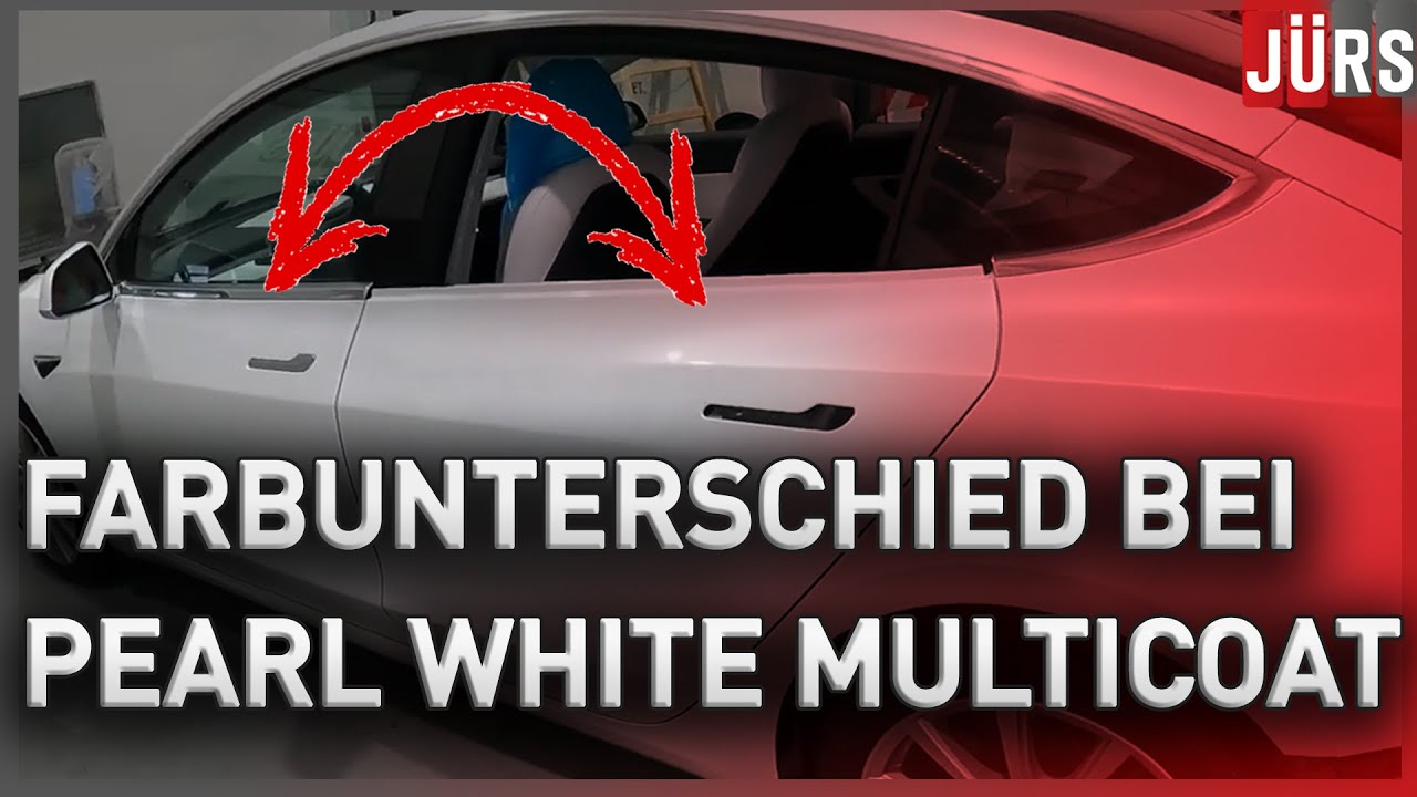 Ist ein Dreischichtlack zu reparieren? Tesla White Multicoat