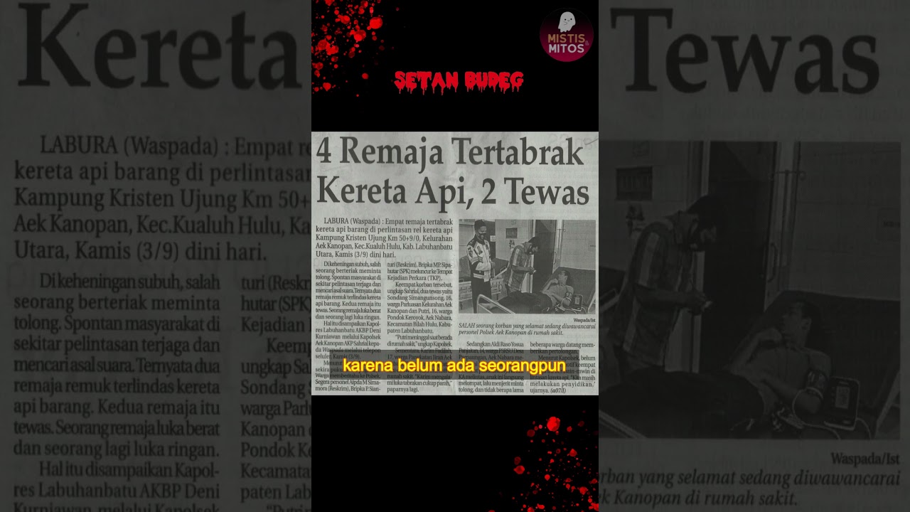 Misteri Hantu Setan Budeg Penunggu Rel Kereta Api ! Mistis Indonesia #shorts