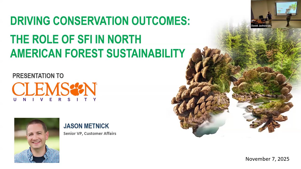 Jason Metnick seminar - Sustainable Forestry Initiative