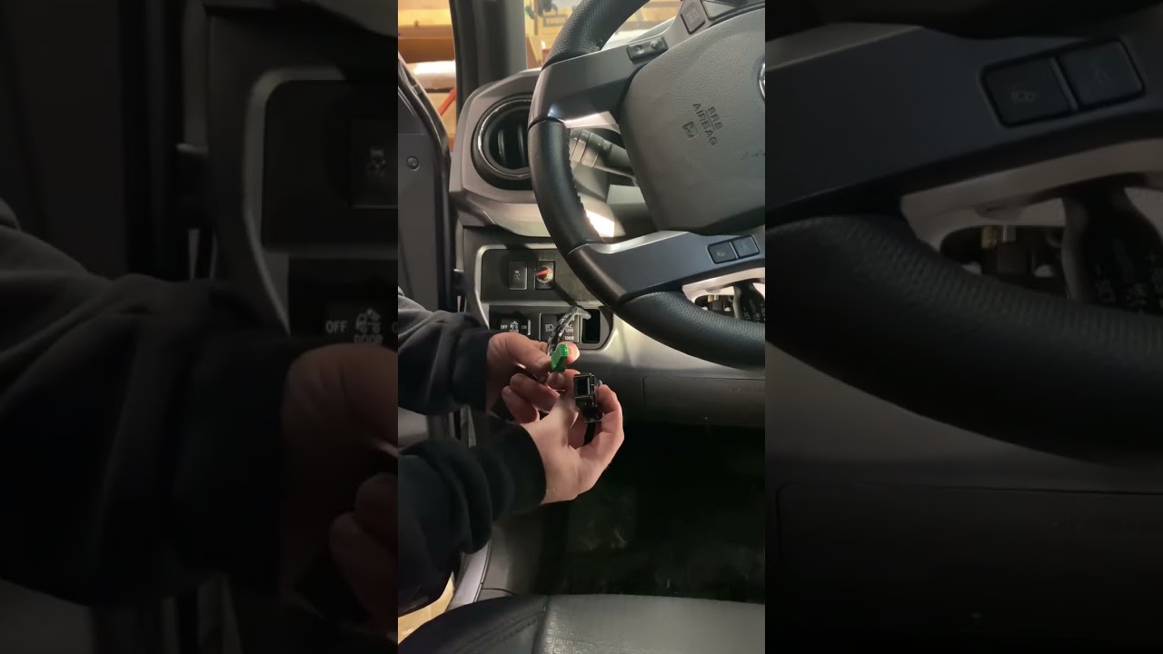 Replacing poverty buttons with OEM style switches #toyota #tacoma #ledlights #offroad #overland