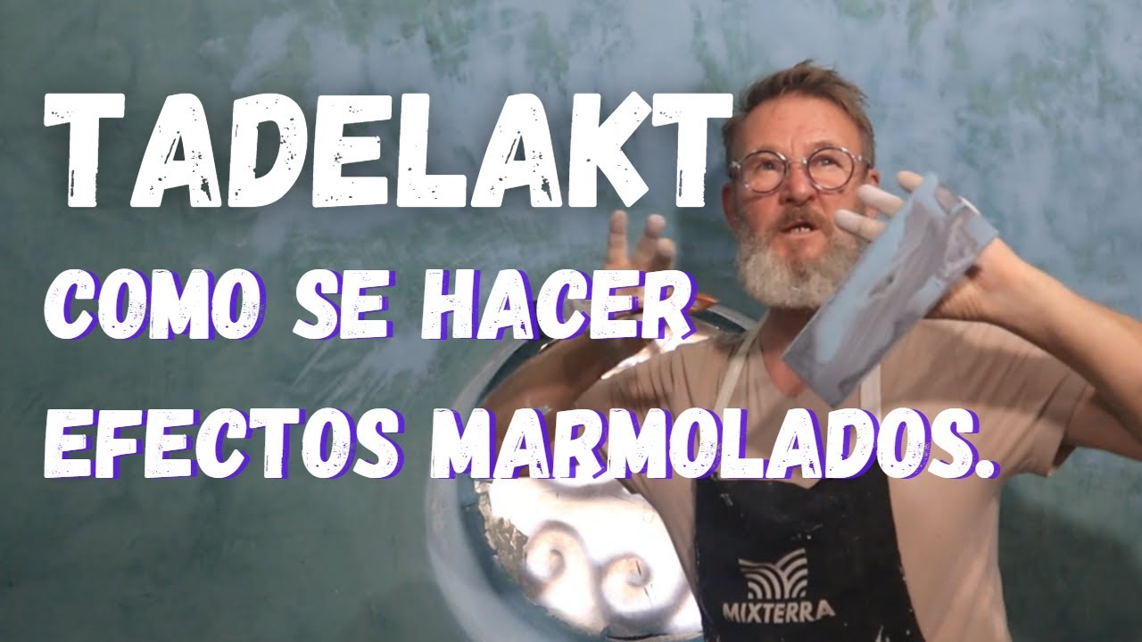 Tadelakt. Aplicación de la capa de acaba con efectos marmolados.
