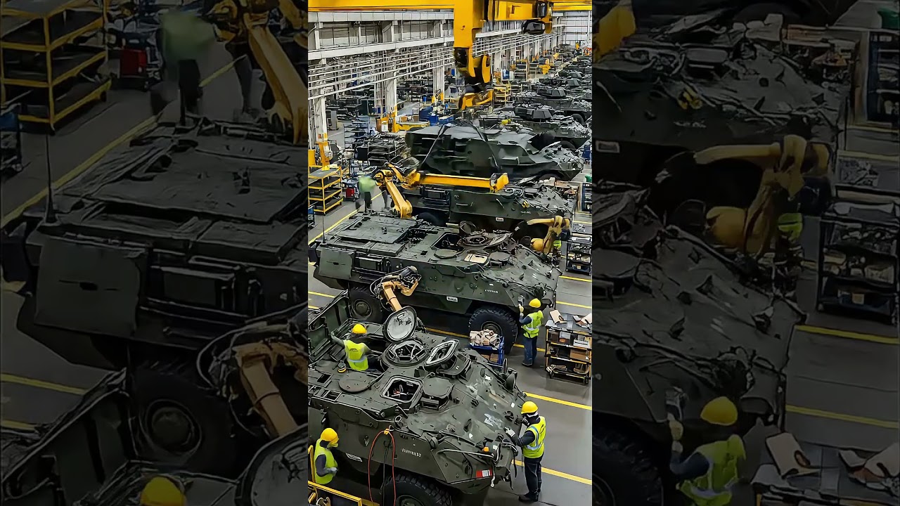 Assembling the ultimate armored #shorts #militarytech #armoredvehicles #manufacturing #trendingnow