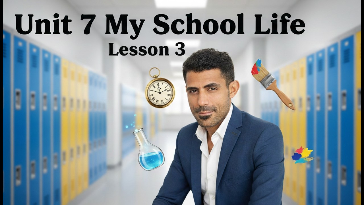 انجليزي تانية إعدادي الترم الثاني 2026 | Unit 1 - Lesson 3 | كلمات تنظيم الوقت والجدول المدرسي