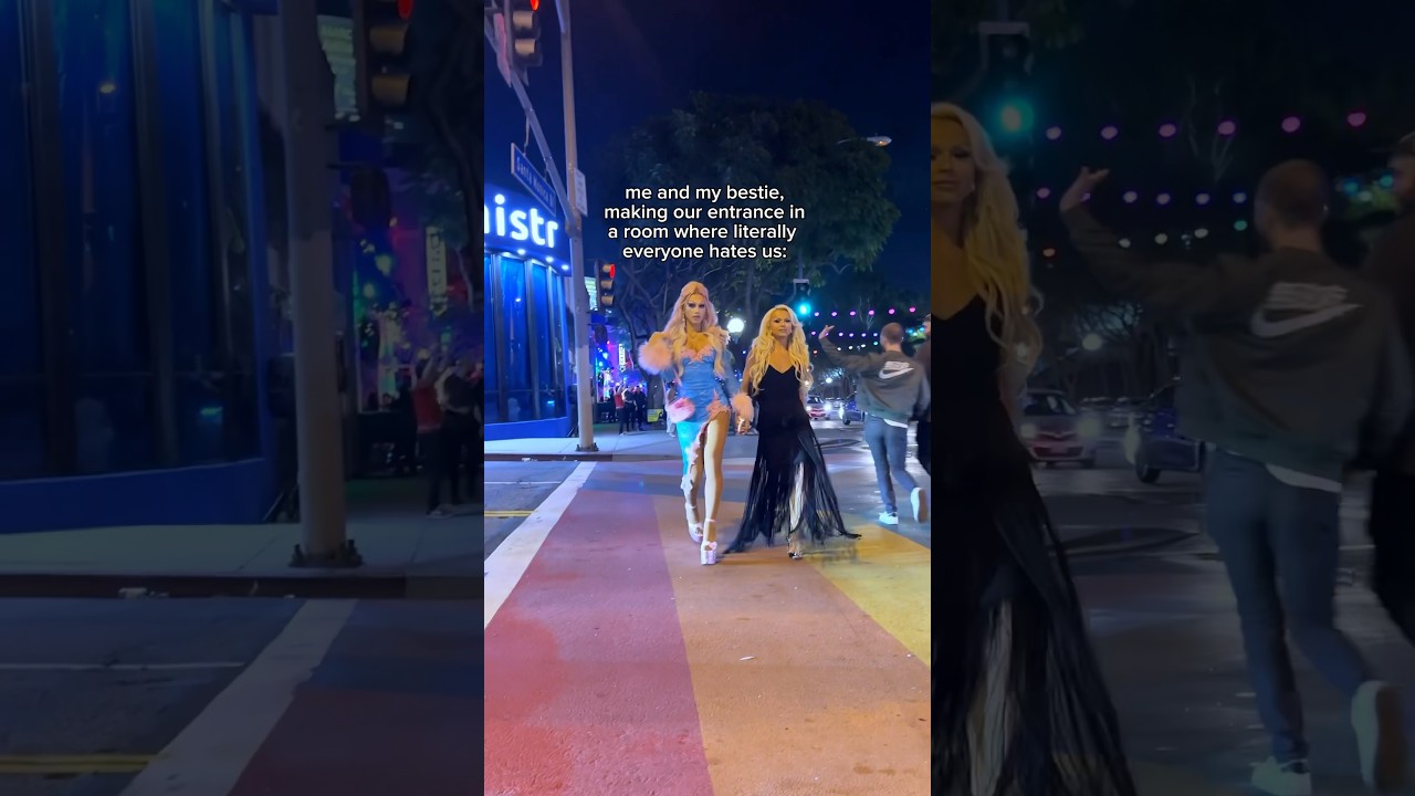 Sugar and Farrah Moan walk through Weho together 💕 #kawaiigirls