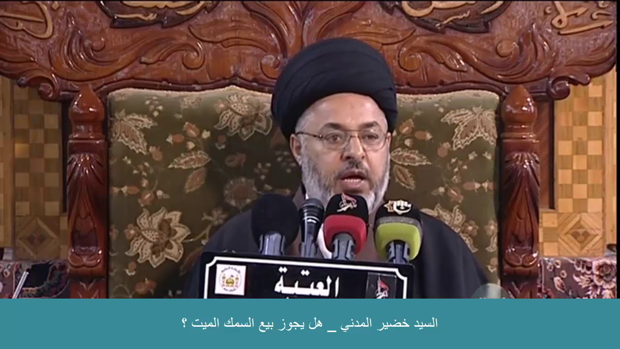السيد خضير المدني _ هل يجوز بيع السمك الميت ؟