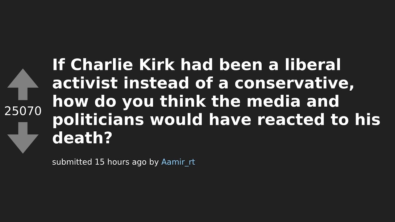What If Charlie Kirk Was a Liberal? Reddit Explores a Hypothetical Media Frenzy