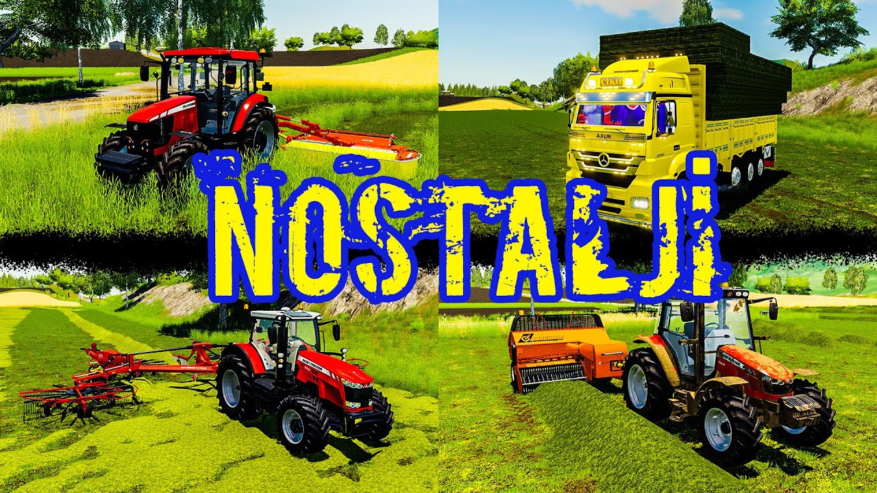 NOSTALJİ! |YONCA BALYASI YAPIYORUZ| |farming simulator 19| |MF 5410| |TÜMOSAN 9115| |AXOR 3240|