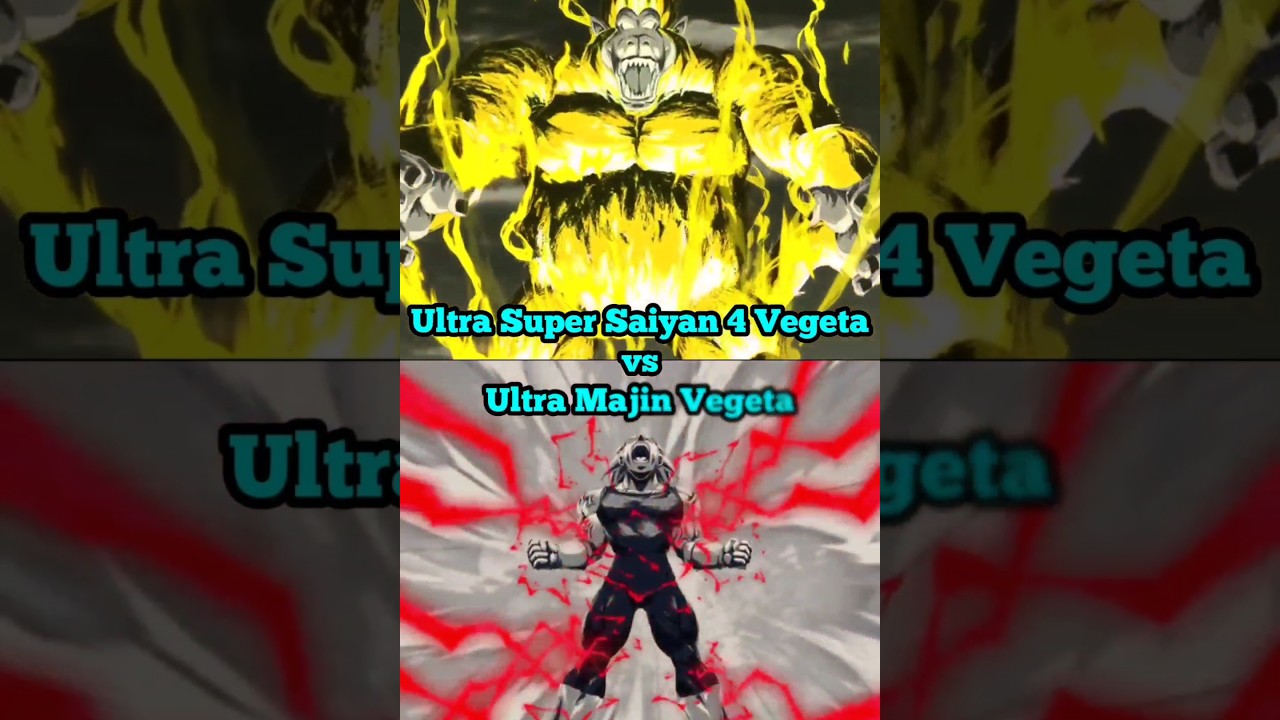 Ultra Super Super 4 Vegeta vs Ultra Majin Vegeta Comparison #shorts #comparison #vegeta