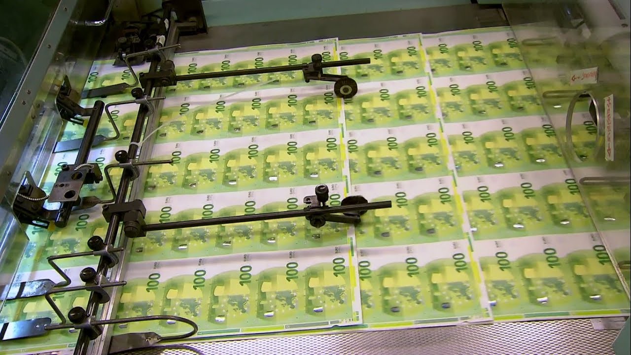 New 100 EURO banknote production