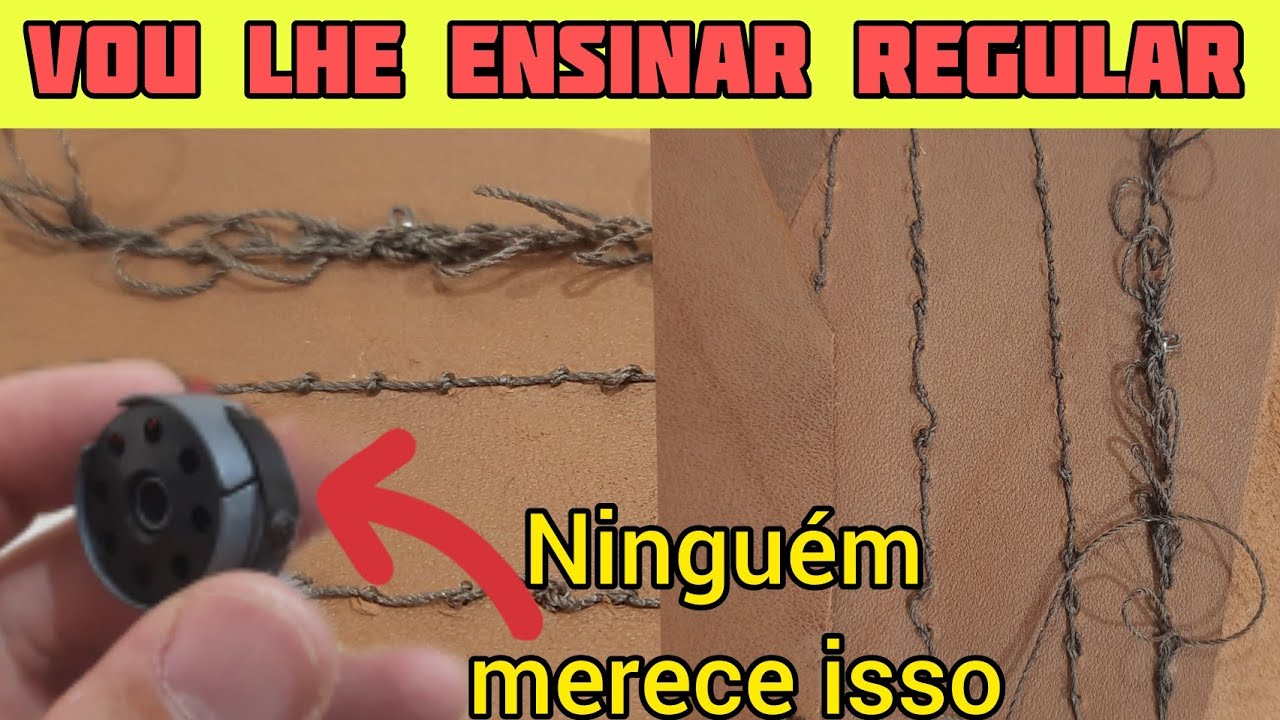 Máquina embolando linha embaixo sintético e couro