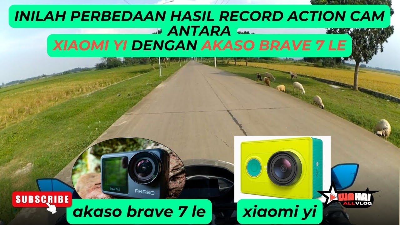 PERBEDAAN HASIL RECORD ANTARA XIAOMI YI DENGAN AKASO BRAVE 7 LE #motovlog #actioncamera #pcx