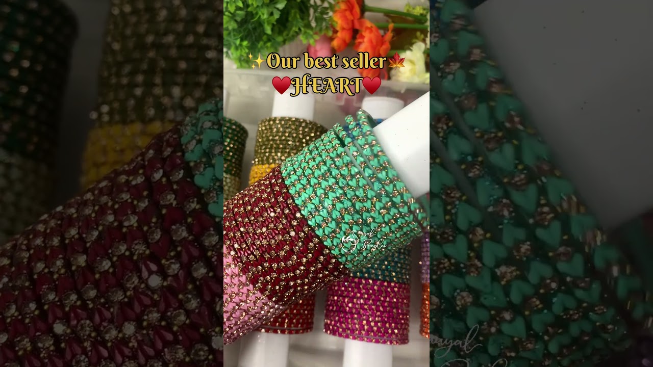 Trending heart ❤️ bangles orders9952601819 #bangles #glassbangles