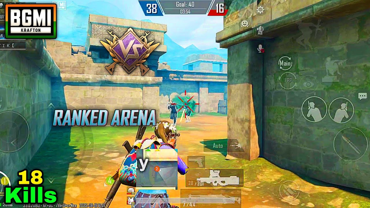 Ranked Arena Gameplay 18 Kills Ruins | BGMI - Rank Push 
