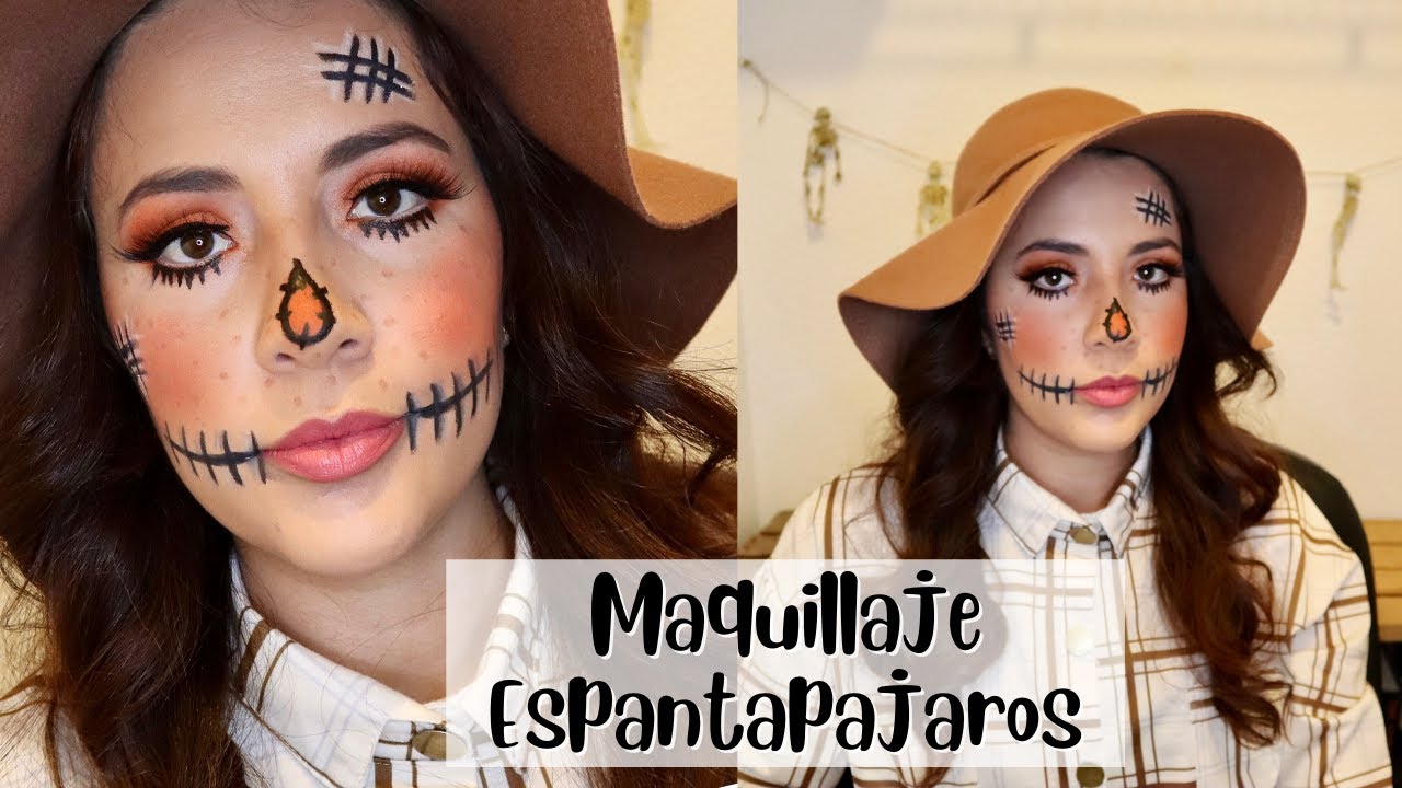 Maquillaje de Espantapajaros para mujer | Maquillaje facil para Halloween!