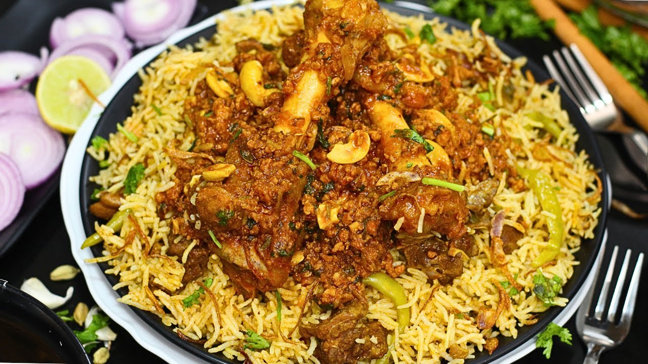 హైదరాబాద్ ఫేమస్ నల్లి గోష్ బిర్యానీ 👌😋Hyderabadi Nalli Gosht Biryani