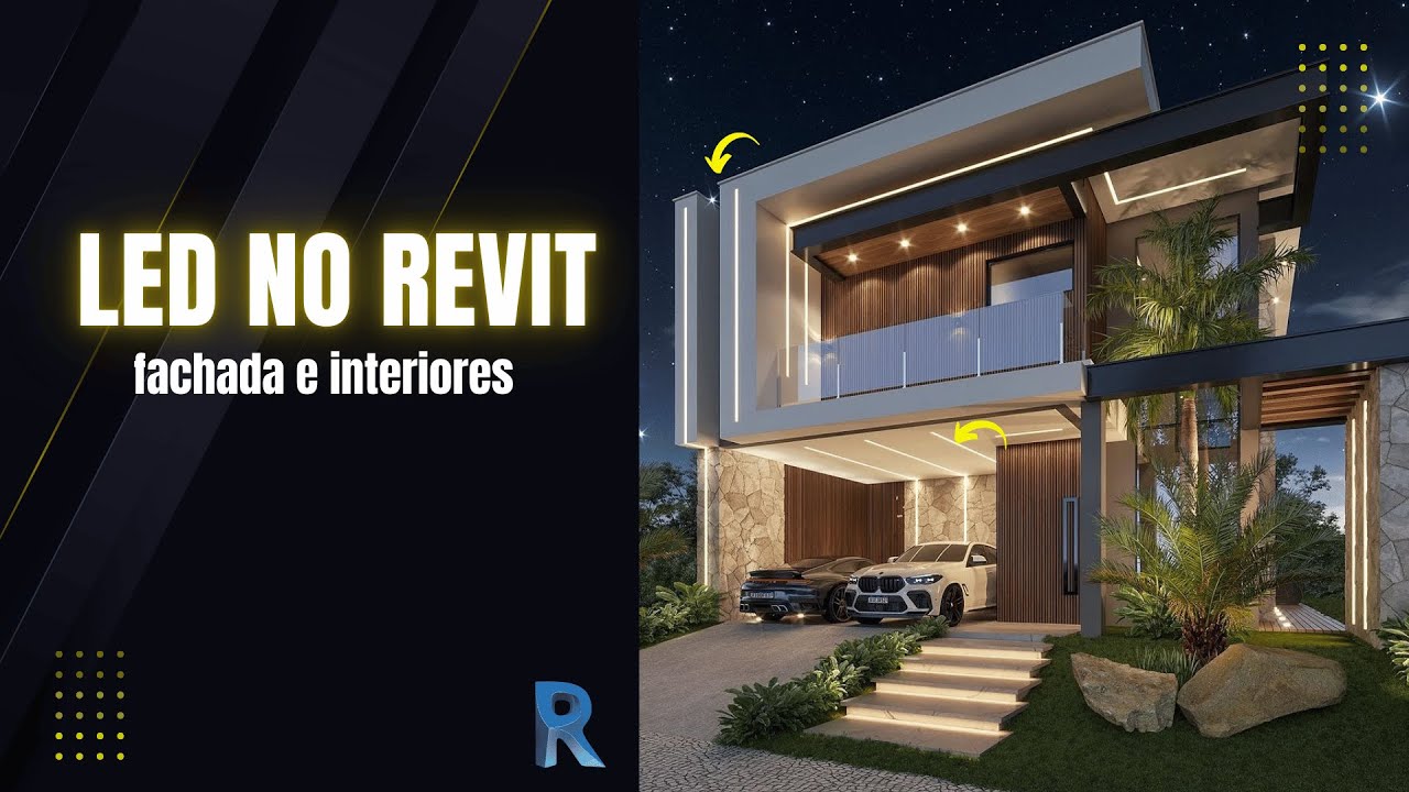 👉 Como Modelar PERFIL DE LED Embutido no Revit (Fachadas e Interiores)