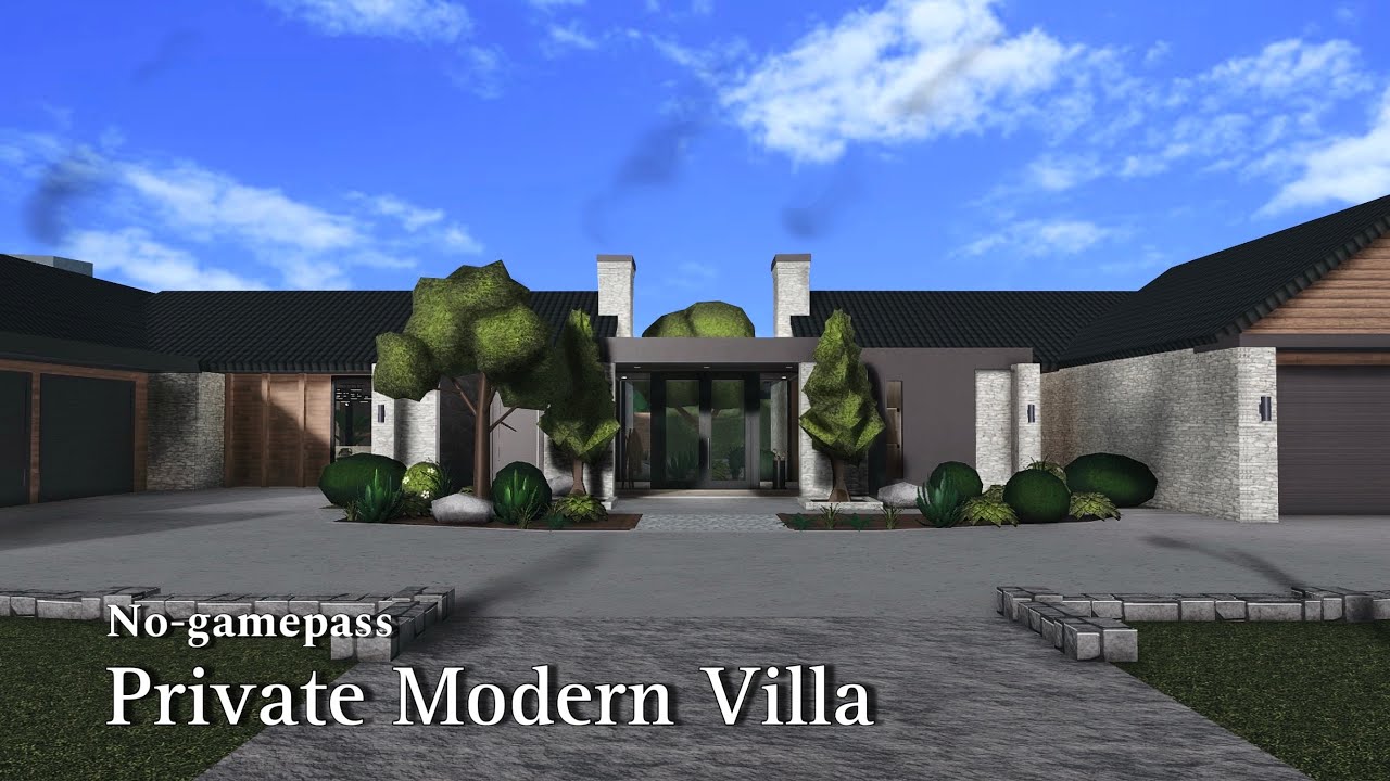 BLOXBURG: Private Modern Villa | Speedbuild | Roblox