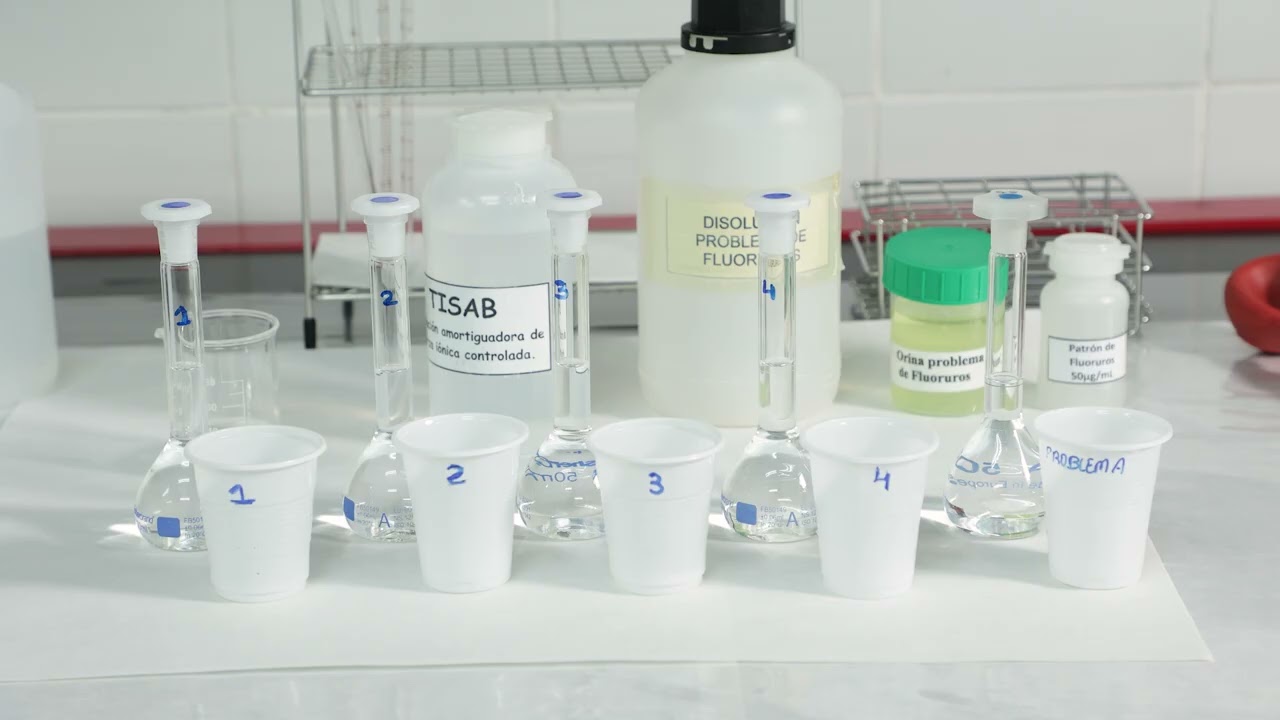 Determinación de fluoruro en agua o fluidos biológicos como la orina por potenciometría