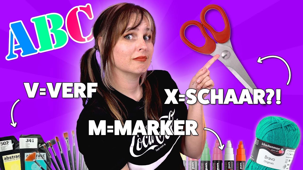 26 LETTERS, 26 ART SUPPLIES, 1 TEKENING! - ABC Alfabet Art Challenge
