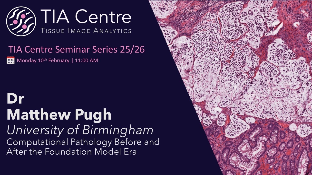 Multiomic spatial profiling and AI in diagnostic Haematopathology: Matthew Pugh, 10/02/26