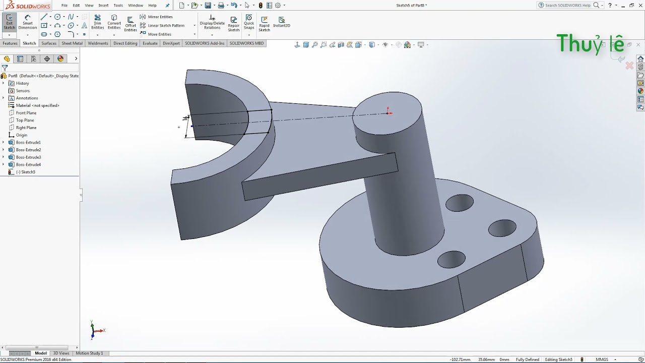 SolidWorks 2016 Tutorial for Beginners 01