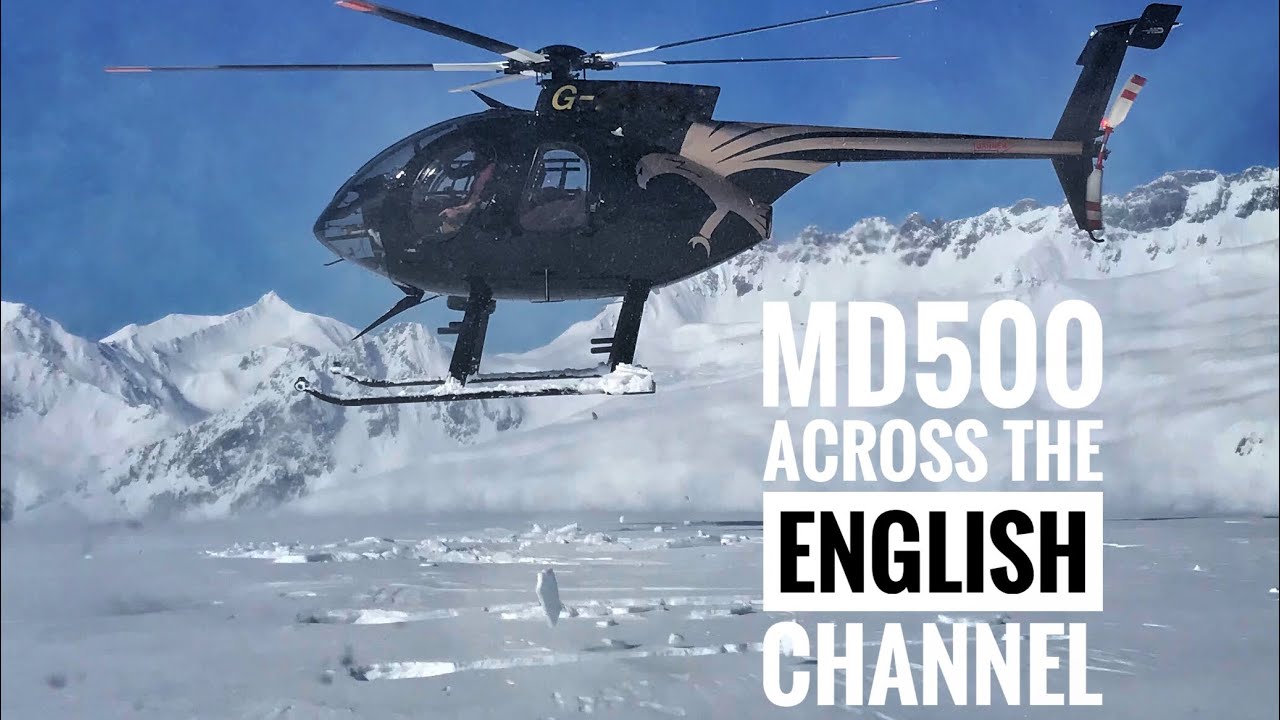MD500E Helicopter Flying - Start Up and Channel Crossing