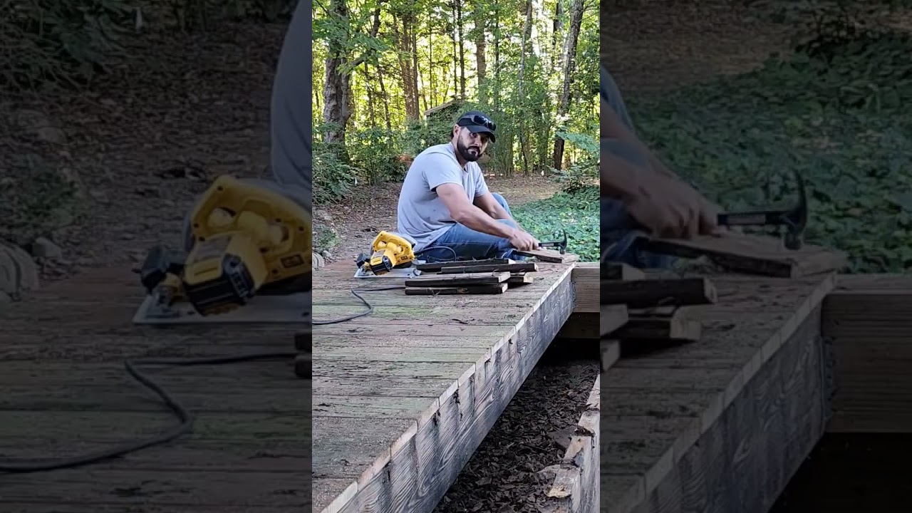 Removing old deck boards