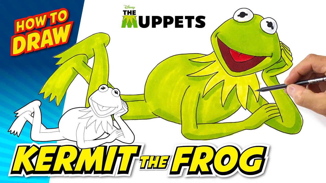 How to Draw KERMIT the FROG | Easy Steps | Sesame Street