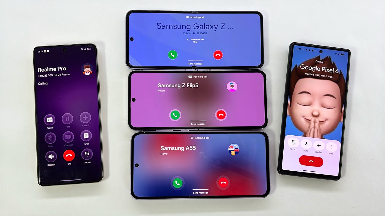Incoming + Outgoing Call Samsung Z Flip 3, Z Flip 5, Galaxy A55, Google Pixel 6, Realme 12 Pro 