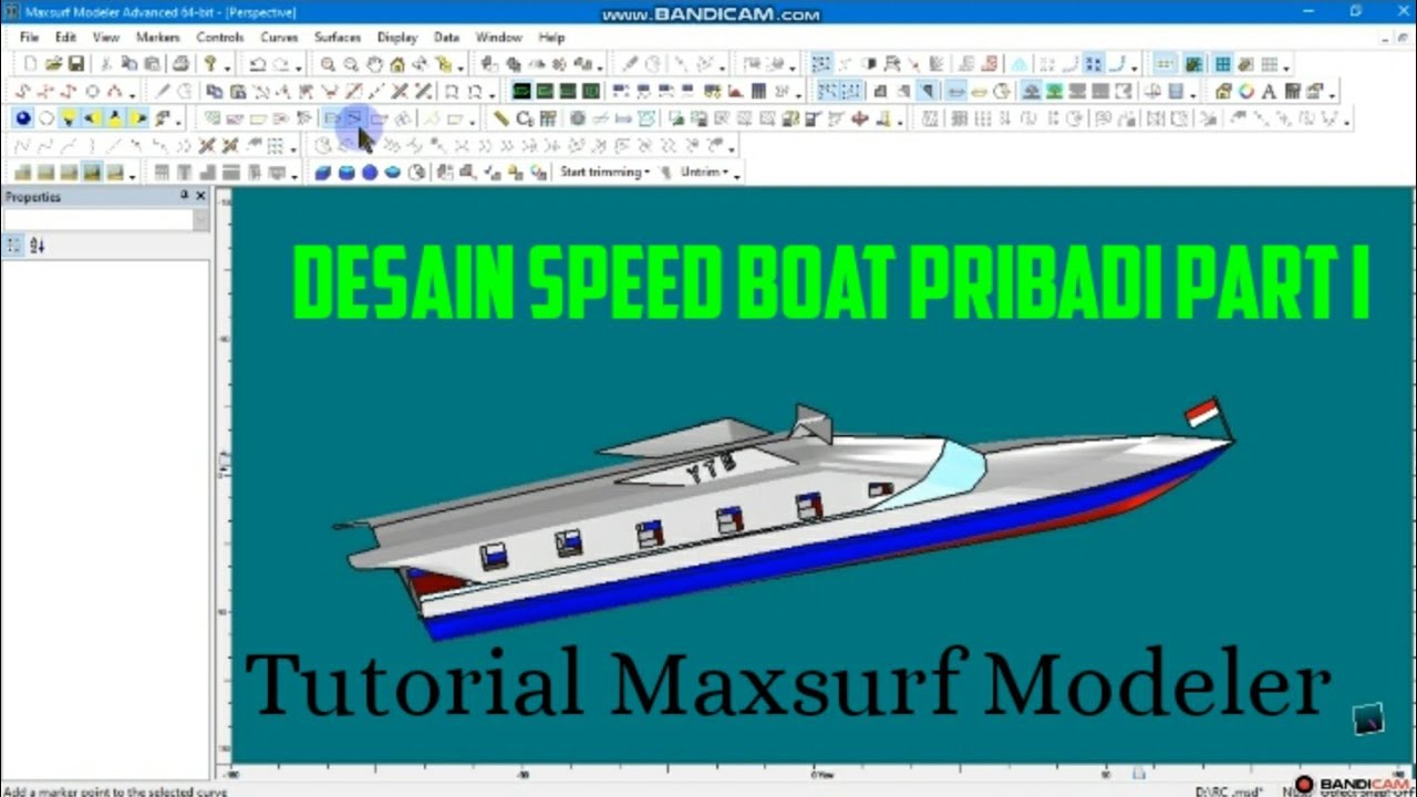 Desain Speed Boat Pribadi Part I ( Maxsurf Modeler )